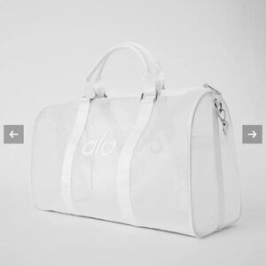 ALO SHEER DUFFLE Bag White & New & Big Size